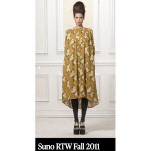SUNO Floral Silk dress Size M